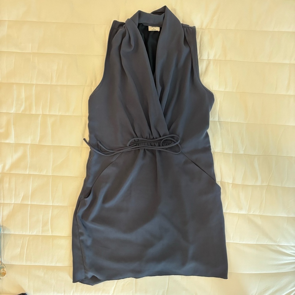 Wilfred sleeveless muted blue dress